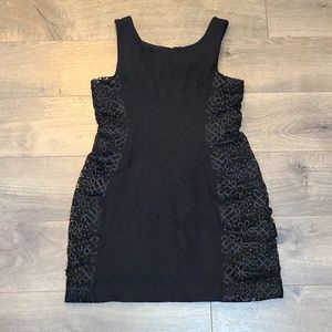 🦋 Banana Republic Sleeveless Petite Black Mini BodyCon Dress